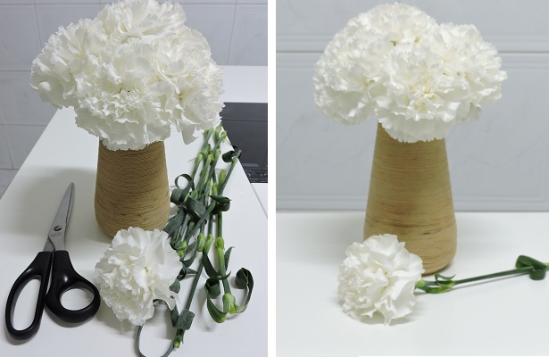 DIY Vaso de flor finalizado